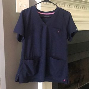 Med couture navy blue scrub top